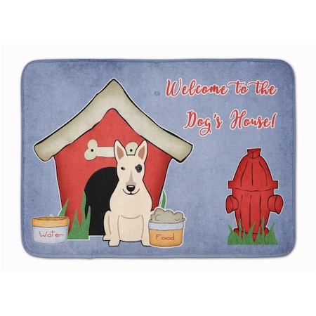 Carolines Treasures Dog House Collection Bull Terrier White Machine Washable Memory Foam Mat BB2892RUG